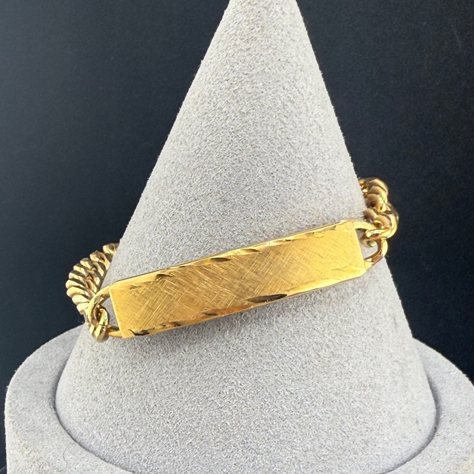 Vintage Id Bracelet Gold Electroplate Not Engraved Champion 6.5"